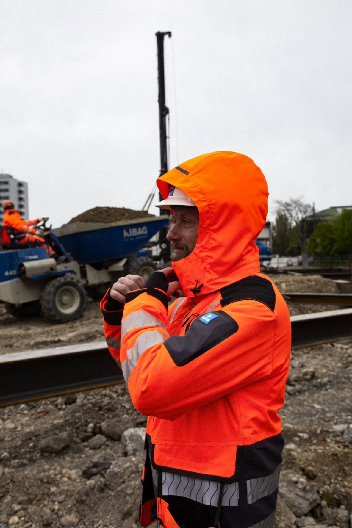 arbeitsjacke mit kap
