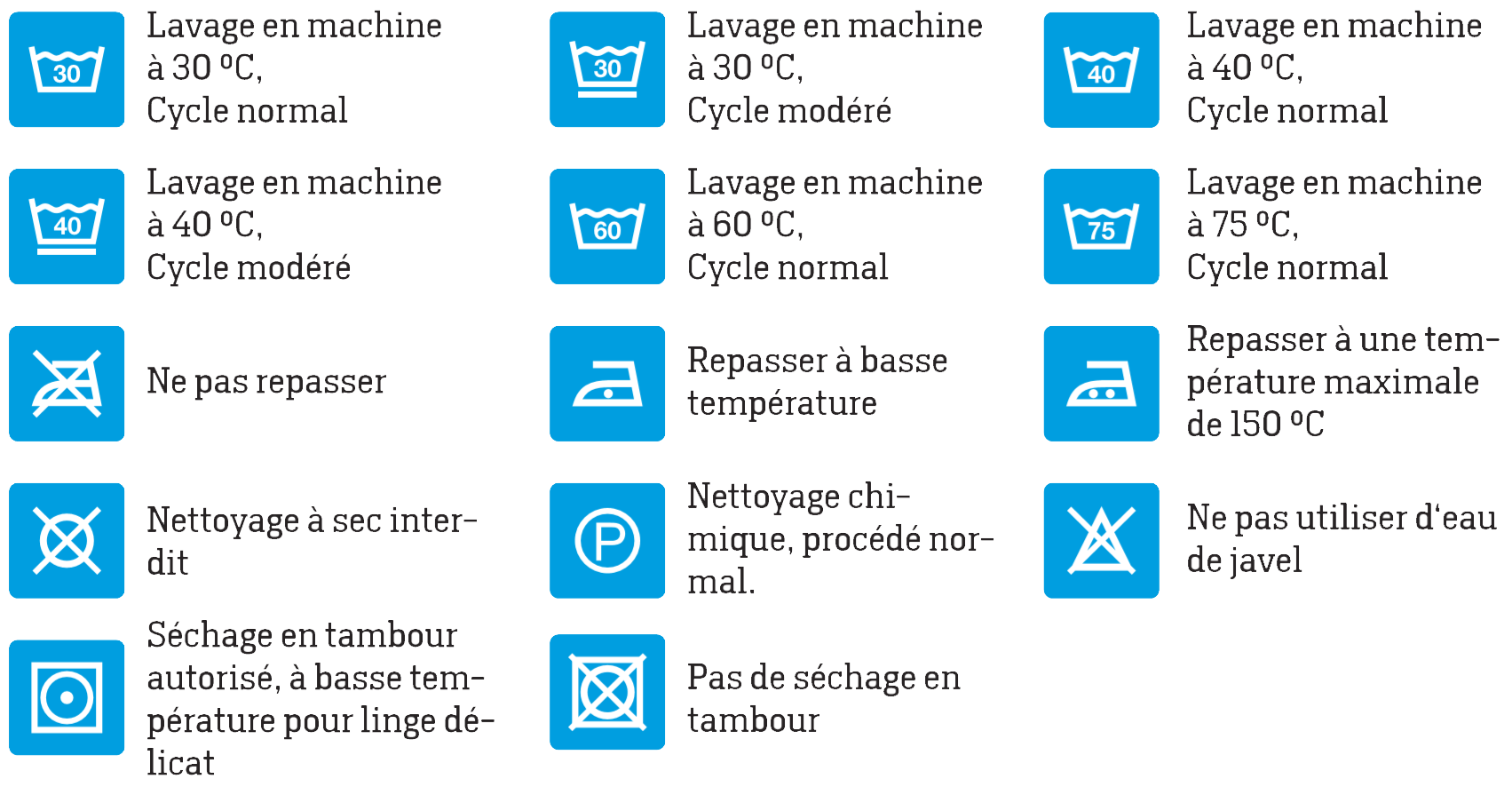 Pflegehinweise Hatex